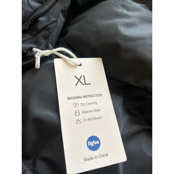 NWT Offside Men's Winter Warm Puffer Jacket Coat Long - Black - Extra Large - Picture 8 of 15